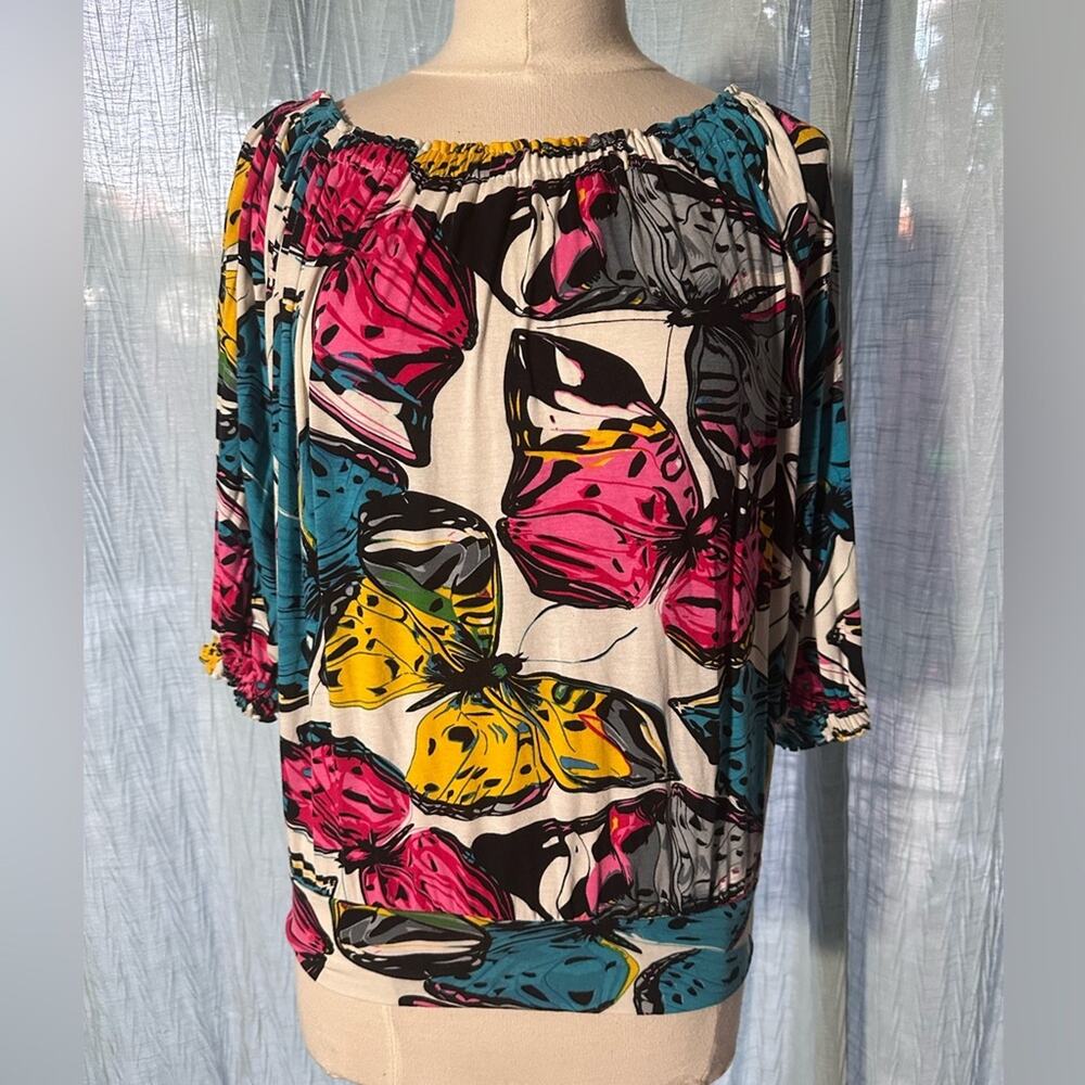 Xtaren Colorful Butterfly Blouse L